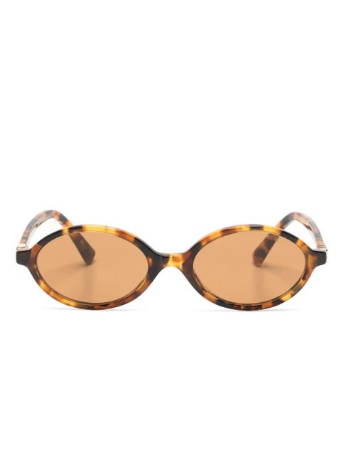 Miu Miu Eyewear tortoiseshell oval-frame sunglasses - Brown - zdjęcie produktu nr 1