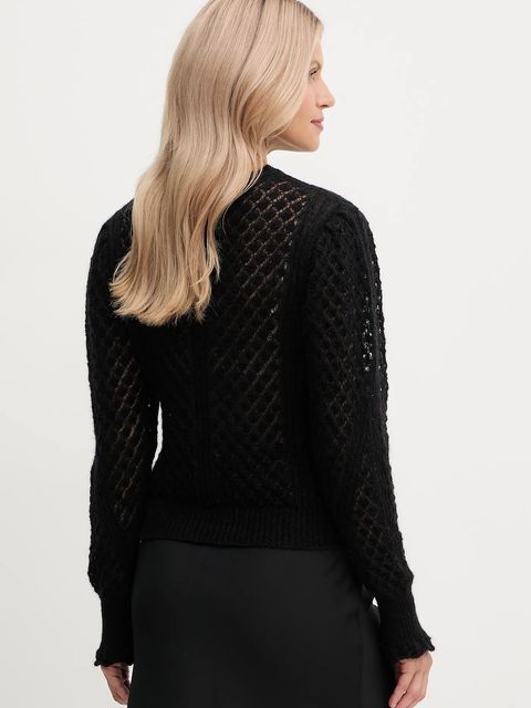 Twinset sweter wełniany damski kolor czarny 252TP3520 - zdjęcie produktu nr 2