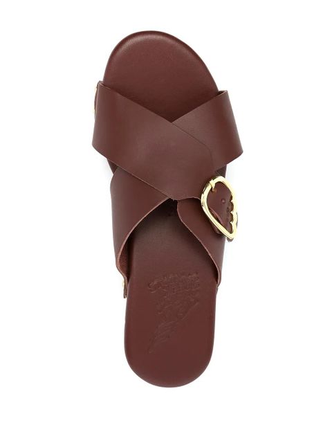 Ancient Greek Sandals Marilisa stud-detail clogs - Brown