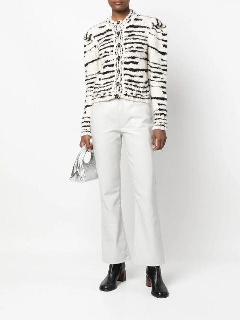 AGOLDE bootcut leather-blend trousers - Grey