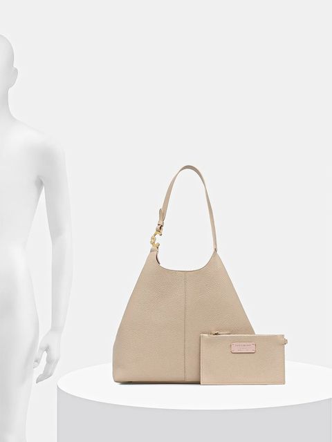 Coccinelle torebka skórzana kolor beżowy E1 SHA 11 01 01