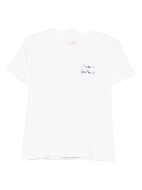 MC2 Saint Barth logo-embroidered T-shirt - White