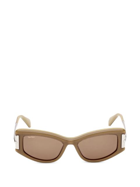 Max Mara Eyewear rectangle-frame sunglasses - Brown - zdjęcie produktu nr 1