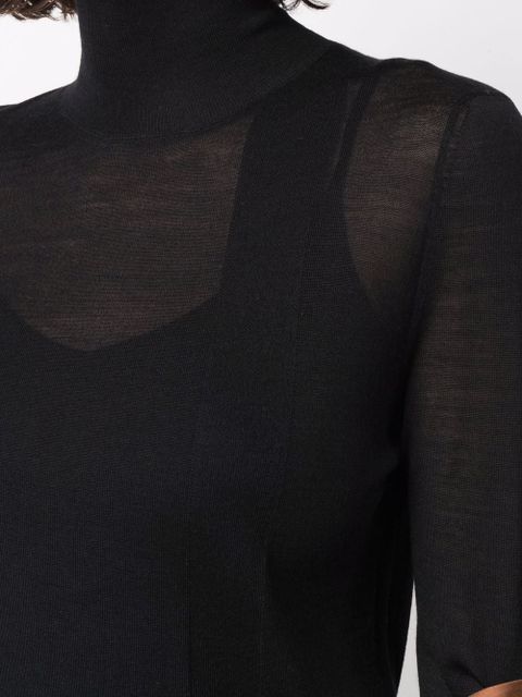 Burberry funnel-neck knitted top - Black