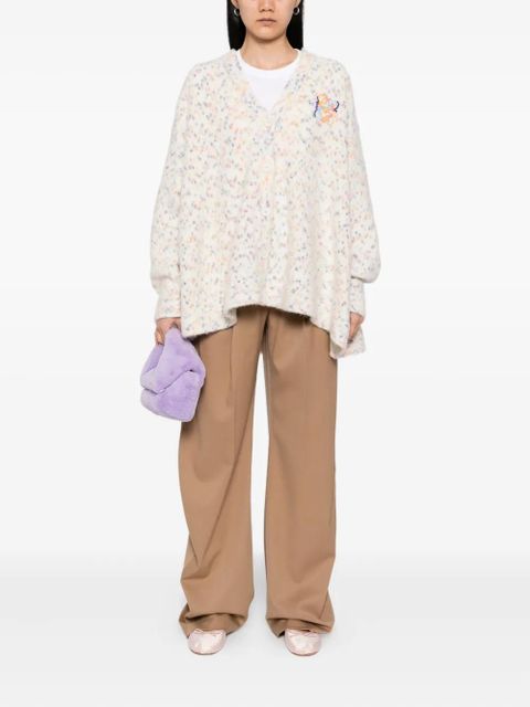 LOEWE logo-embroidered cardigan - White