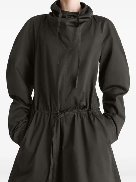 LEMAIRE Vareuse raglan-sleeve drawstring midi dress - Brown