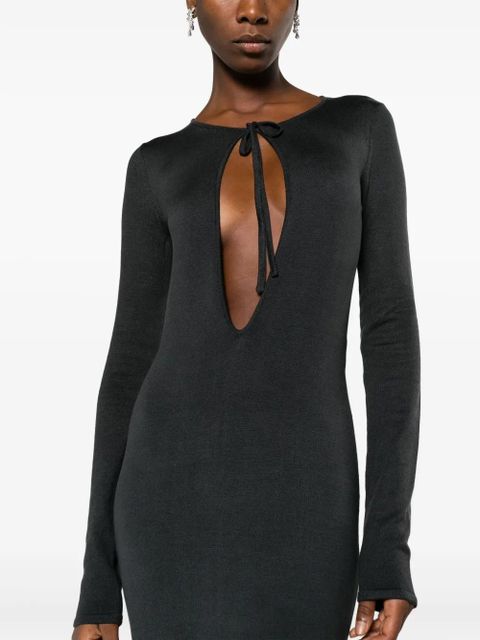 Magda Butrym cut-out silk maxi dress - Grey