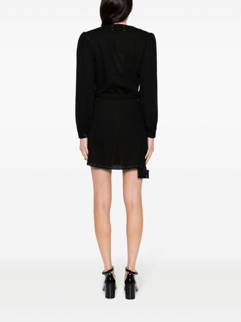 Maison Margiela Peter Pan-collar wool minidress - Black