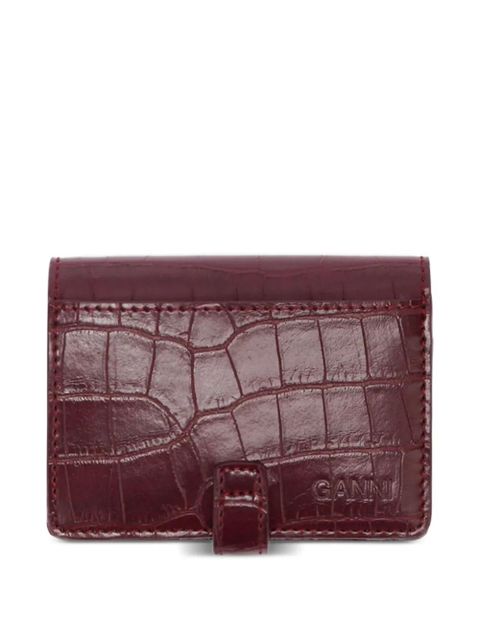 GANNI crocodile-effect wallet - Red - zdjęcie produktu nr 2