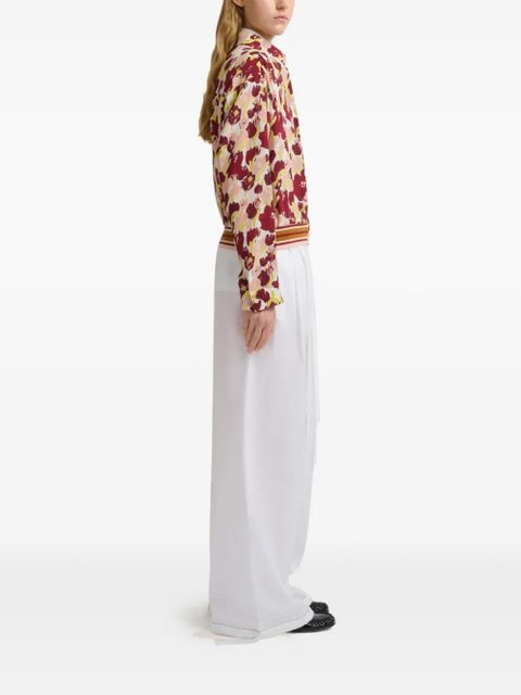 Marni floral striped silk shirt - Red - zdjęcie produktu nr 2