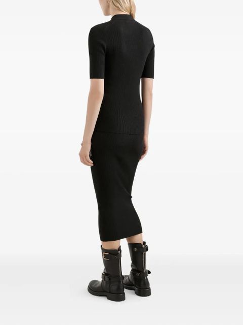 Dolce & Gabbana ribbed polo top - Black