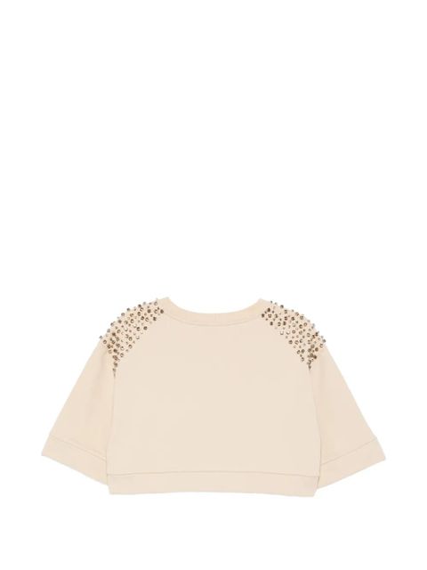 PINKO embellished cropped sweatshirt - Neutrals - zdjęcie produktu nr 2