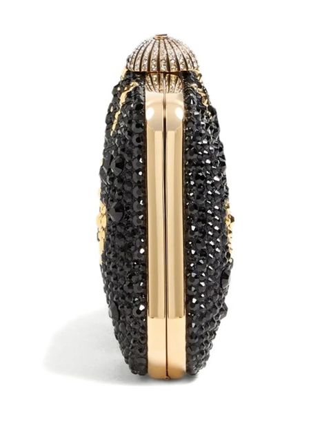 Valentino Garavani heart motif embellished clutch bag - Black