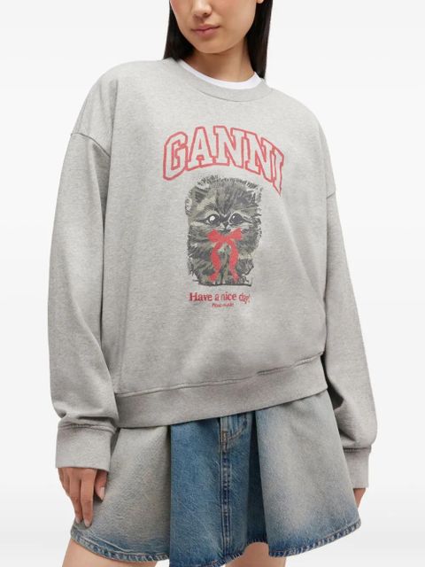 GANNI graphic-print sweatshirt - Grey - zdjęcie produktu nr 2