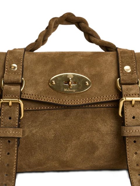 Mulberry braided handle tote bag - Brown