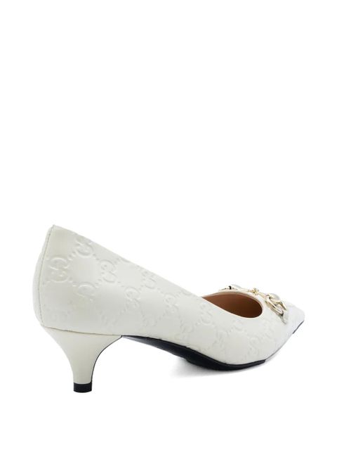 Gucci Horsebit pattern pumps - White