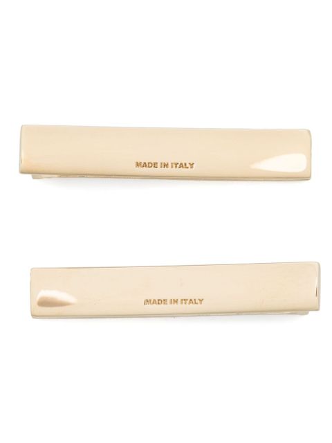 Miu Miu logo-print hair clip - Black