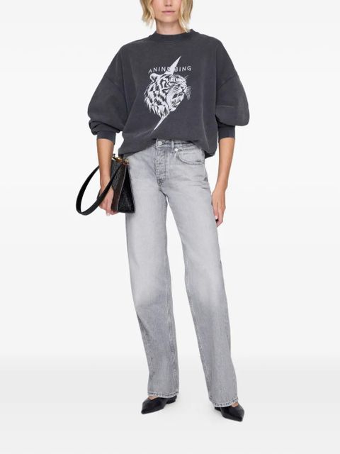 ANINE BING Miles tiger-graphic sweatshirt - Grey - zdjęcie produktu nr 2