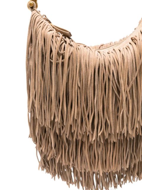 Balmain fringed suede tote bag - Neutrals