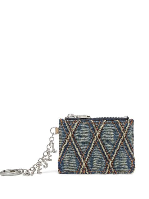 Diesel quilted denim cardholder - Blue - zdjęcie produktu nr 1