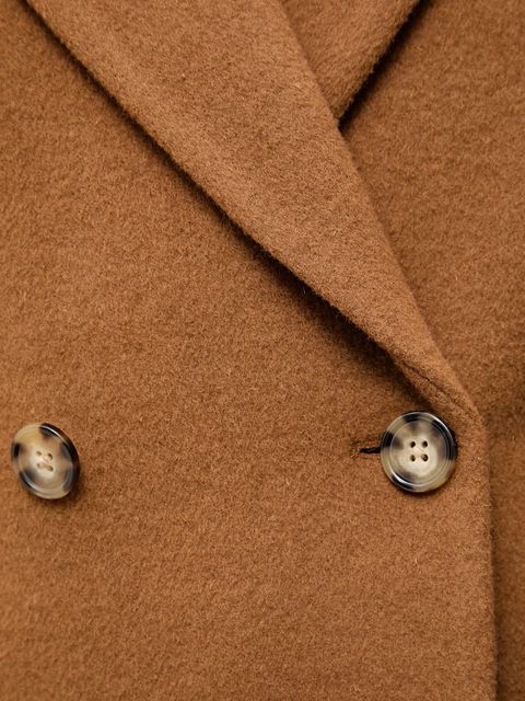 Answear.LAB płaszcz wełniany kolor beżowy