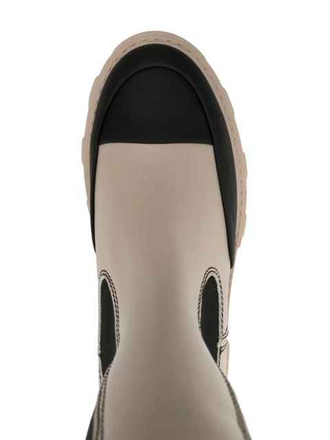 GANNI Cleated faux-leather chelsea boots - Neutrals