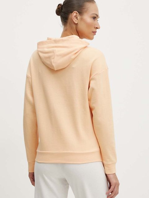 Puma bluza bawełniana BETTER ESSENTIALS damska kolor żółty z kapturem gładka 675988 - zdjęcie produktu nr 2