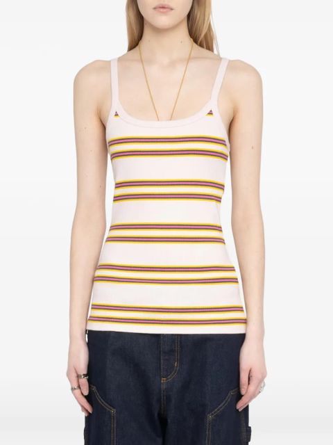 Zadig&Voltaire striped ribbed tank top - Neutrals