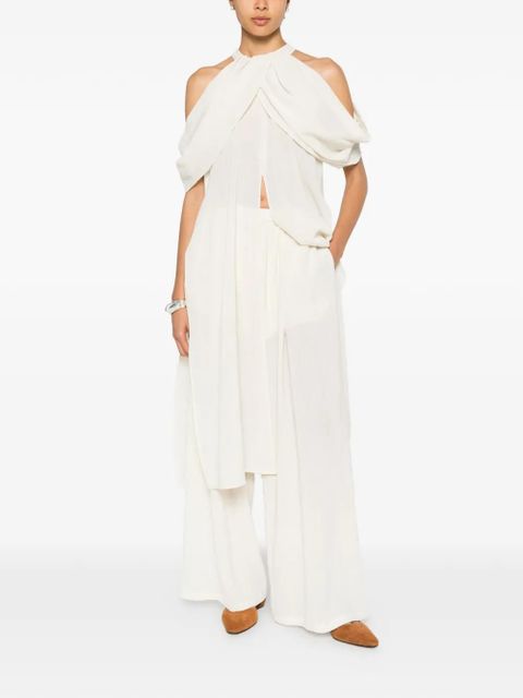 Eleh draped halterneck top - Neutrals - zdjęcie produktu nr 2