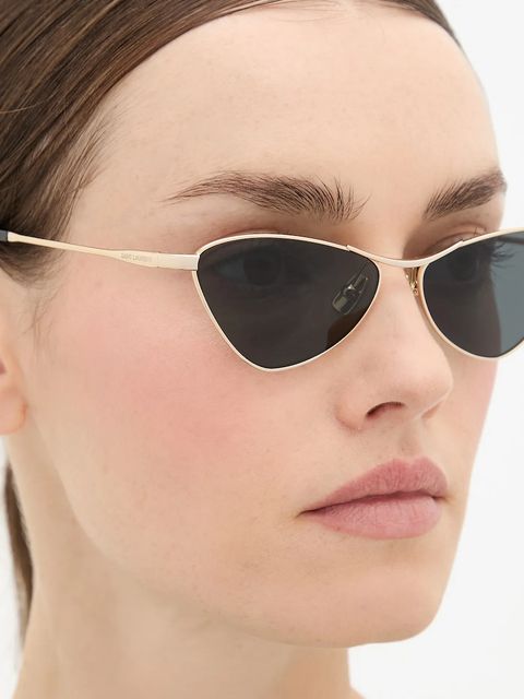 Saint Laurent okulary przeciwsłoneczne damskie kolor złoty SL 830
