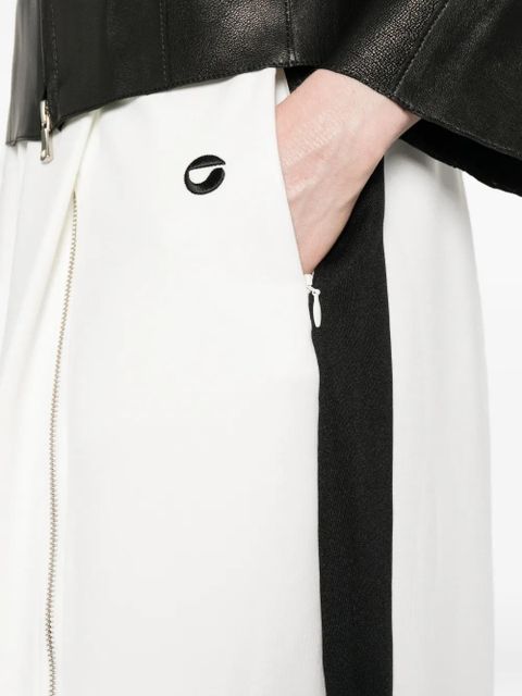 Coperni zip-embellished stripe trousers - White