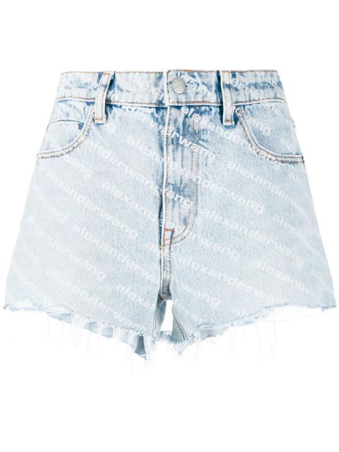 Alexander Wang Bite high-waisted denim shorts - Blue - zdjęcie produktu nr 1