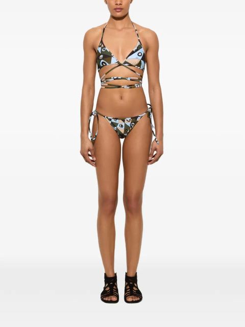 PUCCI Occhi print triangle bikini top - Black - zdjęcie produktu nr 2