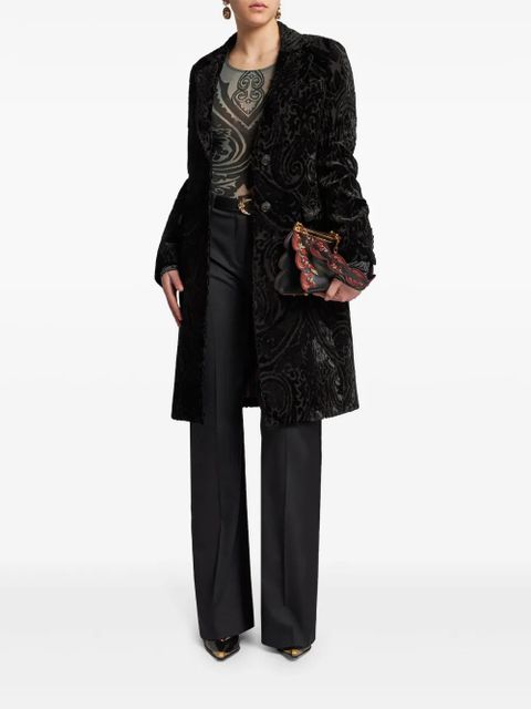 ETRO velvet jacquard coat - Black - zdjęcie produktu nr 2