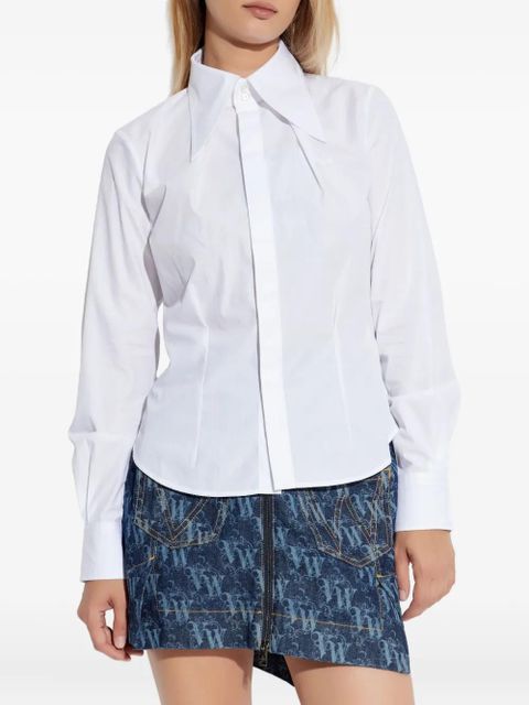 Vivienne Westwood embroidered-logo cotton shirt - White