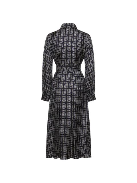 Max Mara patterned tie-waist midi dress - Blue - zdjęcie produktu nr 2