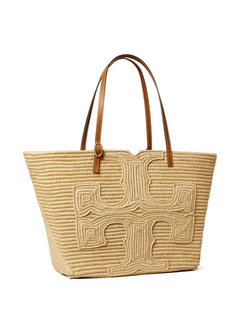 Tory Burch Ella structured straw tote bag - Neutrals