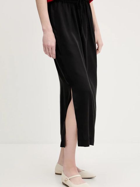 United Colors of Benetton spódnica kolor czarny midi rozkloszowana 4NPHD004S - zdjęcie produktu nr 2