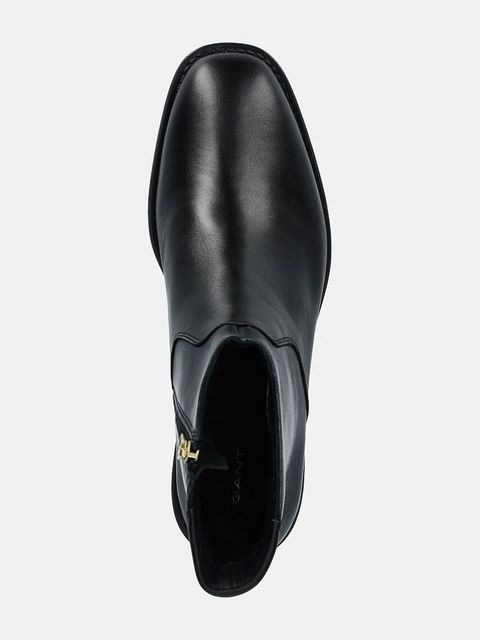 Gant botki skórzane Fayy damskie kolor czarny na płaskim obcasie 29541773 G00