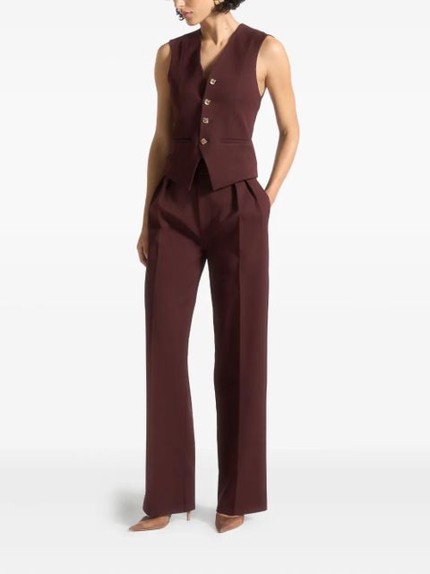 Manière De Voir Julie pleated Eiffel-plaque trousers - Red - zdjęcie produktu nr 2