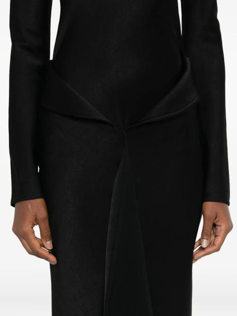 Nanushka crew-neck draped maxi dress - Black