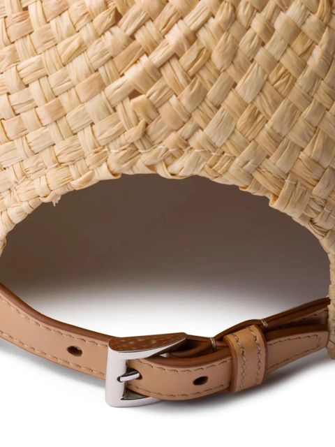 Prada raffia baseball cap - Neutrals - zdjęcie produktu nr 2