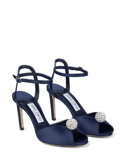 Jimmy Choo Sacora 85 crystal-embellished sandals - Blue - zdjęcie produktu nr 2