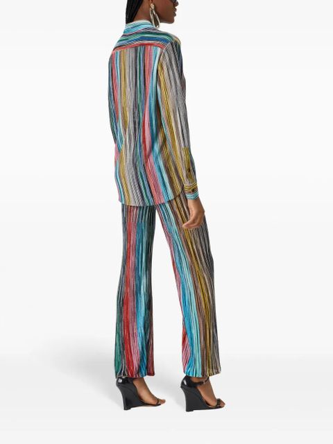 Missoni striped ribbed knit shirt - Blue