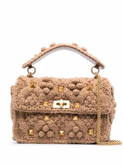 Valentino Garavani Rockstud-embellished tote bag - Brown - zdjęcie produktu nr 1