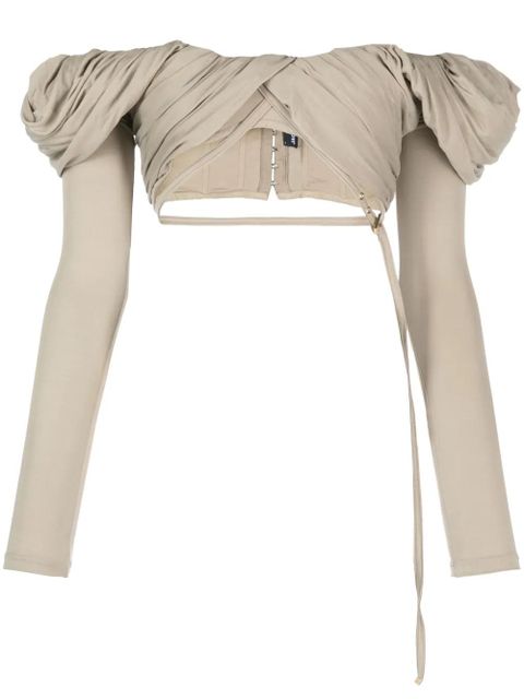 Jacquemus Le haut Spalla off-shoulder blouse - Neutrals - zdjęcie produktu nr 1