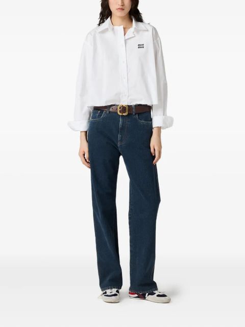 Miu Miu poplin cotton shirt - White - zdjęcie produktu nr 2
