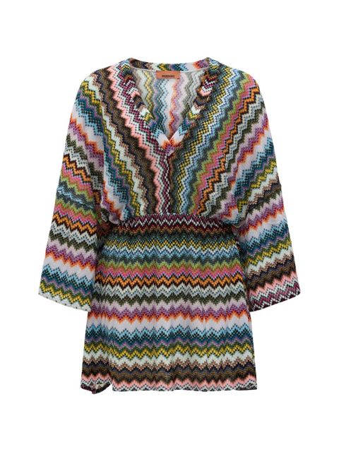 Missoni chevron V-neck dress - White - zdjęcie produktu nr 1