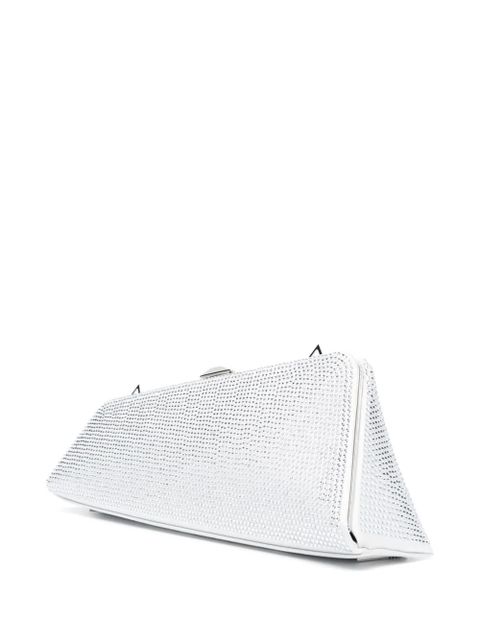 The Attico Long Night crystal-embellished clutch bag - Grey - zdjęcie produktu nr 2