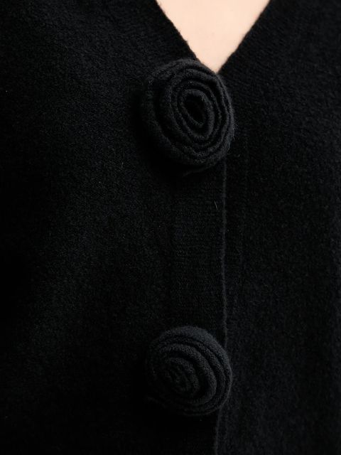 Liviana Conti kardigan z dodatkiem wełny damski kolor czarny L5WG01